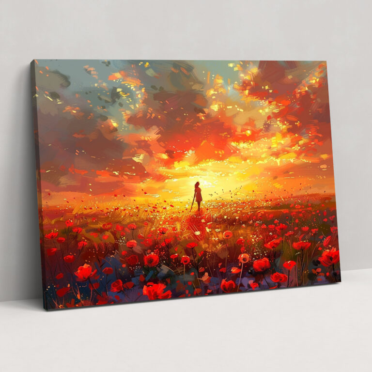 Impressionism Fields Of Flowers Canvas Print - Impressionism, Wall Decoration, Impressionism, Canvas