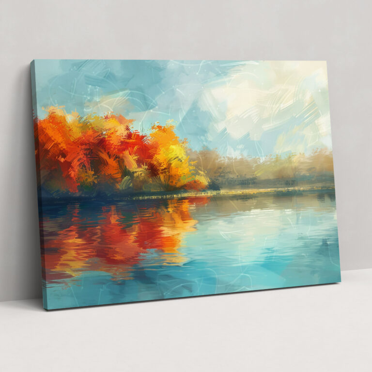 Autumn Reflections Wall Art - Impressionism, Home Decoration, Impressionism, Canvas