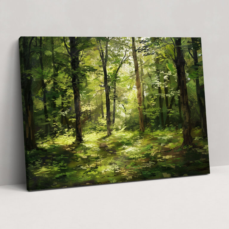 Forest Impressions Canvas Print - Impressionism, Dappled Sunlight, Wall Decoration, Wall Art