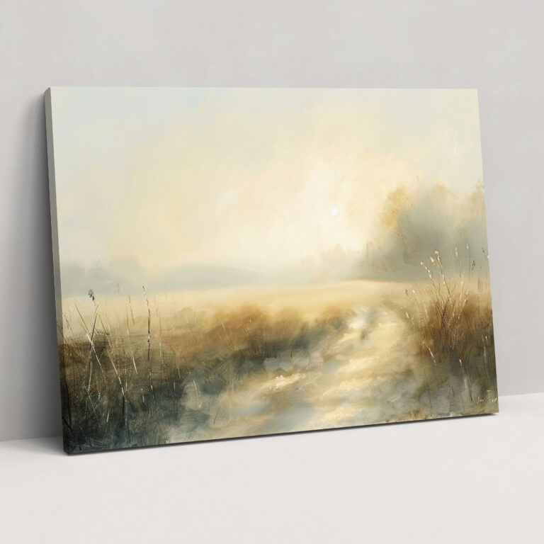 Misty Morning Impressions Wall Decoration - Impressionism, Soft Edges, Misty Morning Landscape, Impressionism