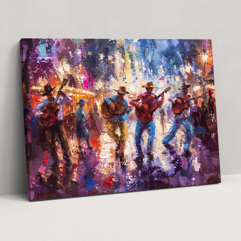 Carnival Performers Impressionism Canvas Print - Impressionism, Canvas Wall Art, Home Decoration, Impressionism