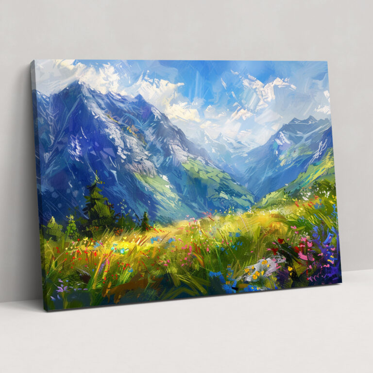 Mountain Vista Impressionism Wall Art - Impressionism, Wall Decoration, Impressionism, Wall Art