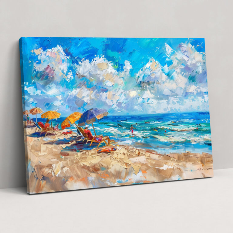 Impressionism Canvas Print: Beach Wall Art - Impressionism, Impressionism, Wall Decoration, Canvas Print