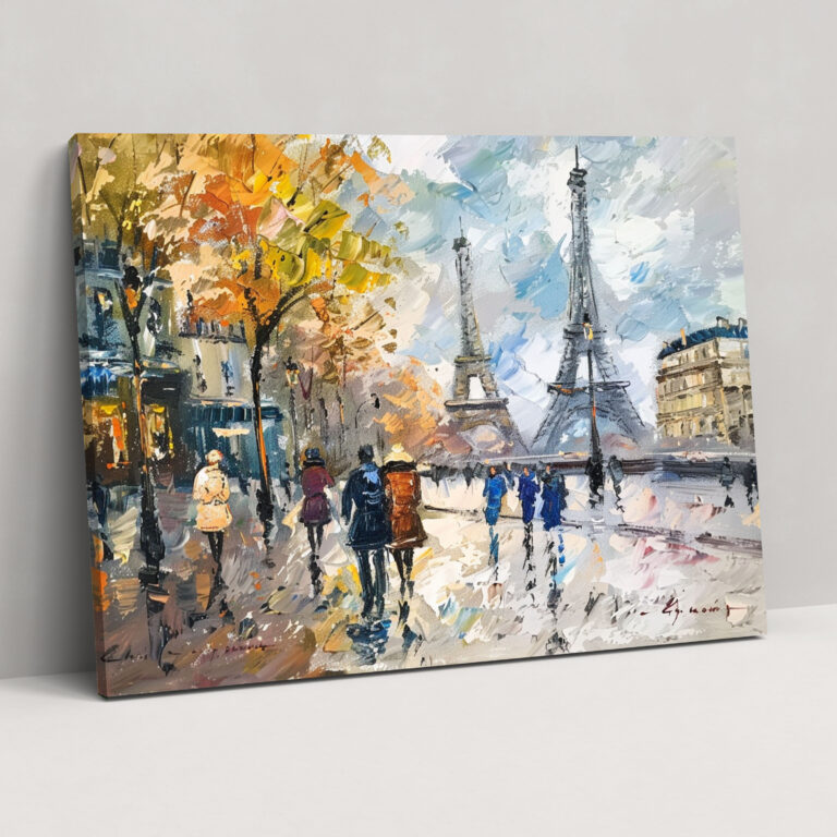 Impressionism Wall Decoration: Paris Street Scene Canvas Print - Impressionism, Wall Art, Canvas Print, Canvas