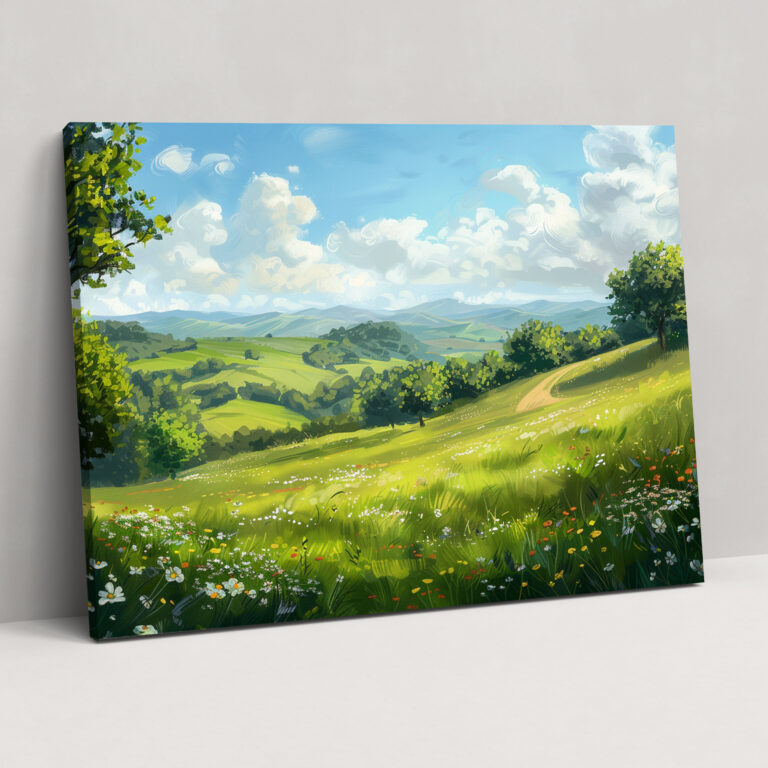 Impressionism Wall Decoration: Countryside Landscape Canvas Print - Impressionism, Canvas Print, Wall Art, Canvas Wall Art