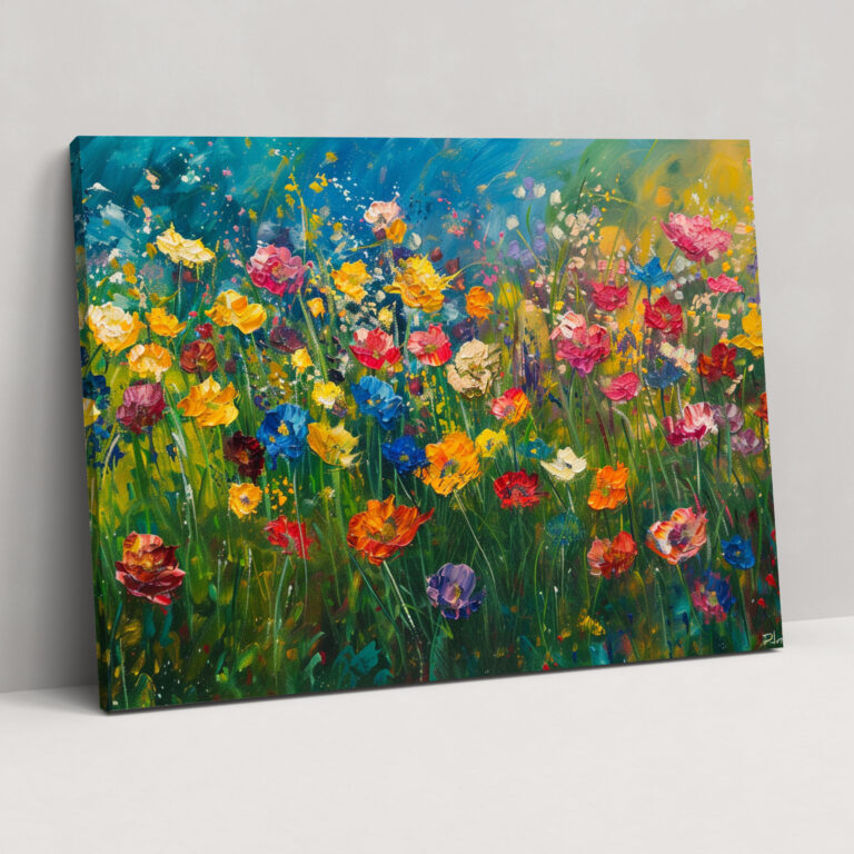 Impressionism Field Canvas Print - Impressionism, Wall Decoration, Impressionism, Canvas Wall Art