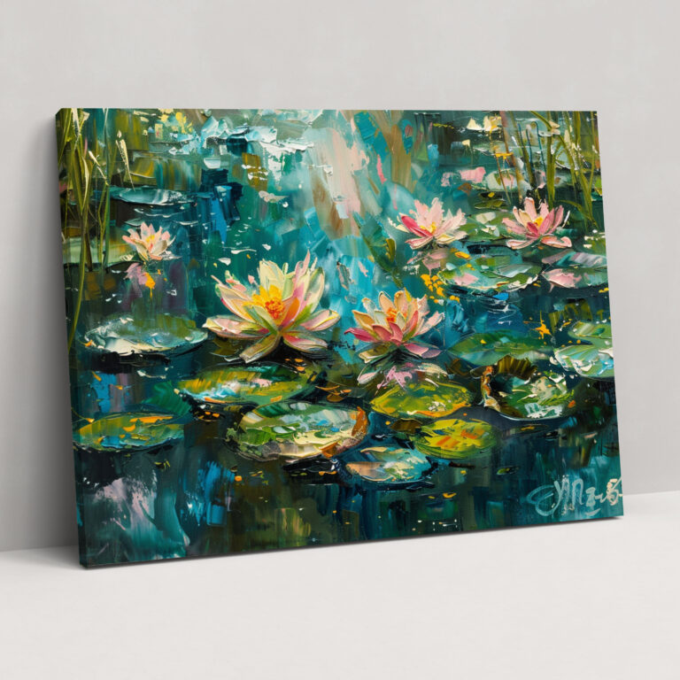 Impressionism Water Lilies Pond Wall Decoration - Impressionism, Wall Decoration, Canvas, Impressionism