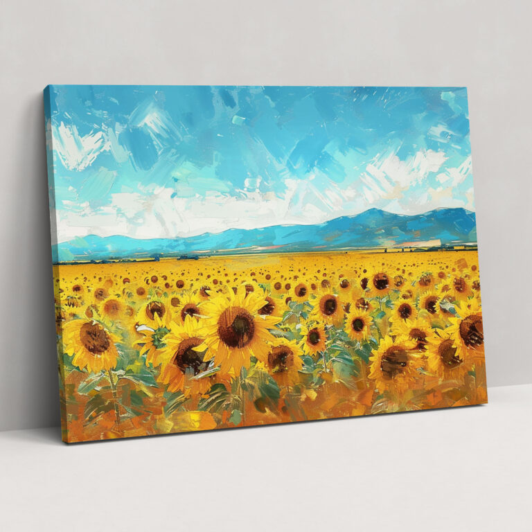 Impressionism Sunflower Field Wall Art - Impressionism, Wall Art, Wall Decoration, Impressionism