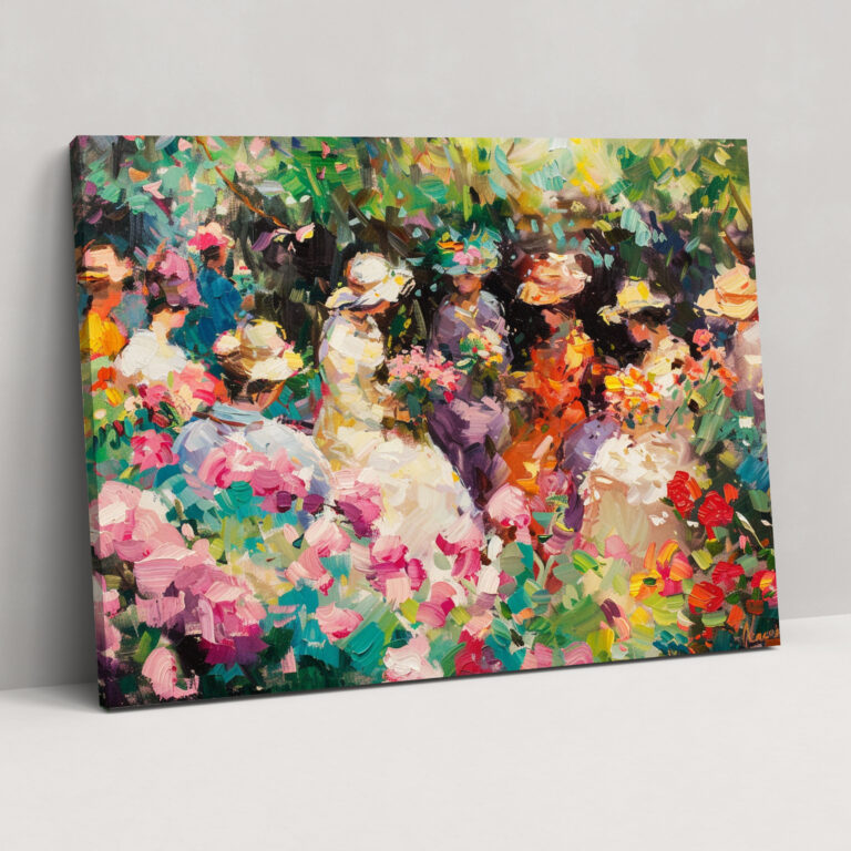 Impressionism Garden Party Wall Decoration - Impressionism, Canvas, Wall Decoration, Home Decoration