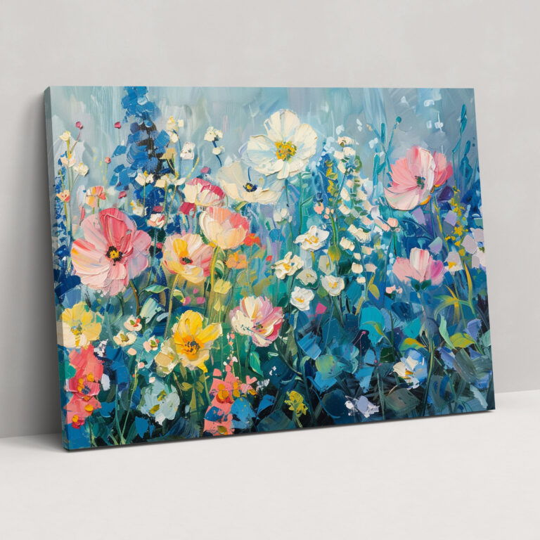 Impressionism Floral Garden Canvas Print - Impressionism, Wall Art, Home Decoration, Wall Decoration