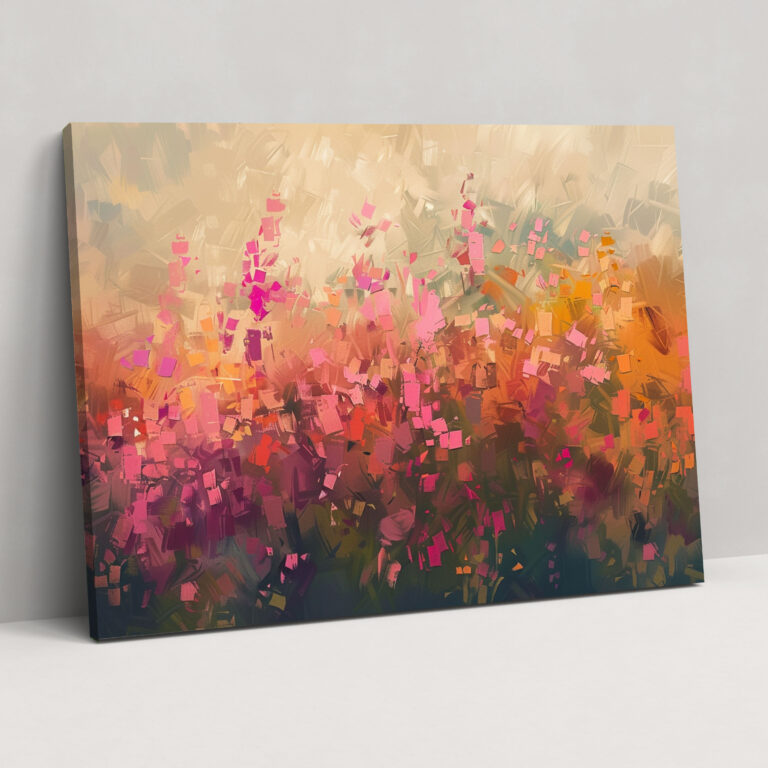 Impressionism Field Of Flowers Canvas Print - Impressionism, Home Decoration, Canvas Print, Wall Decoration