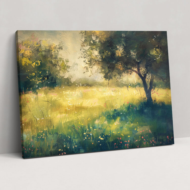 Impressionism Meadow In Bloom Canvas Print - Impressionism, Impressionism, Wall Art, Wall Decoration
