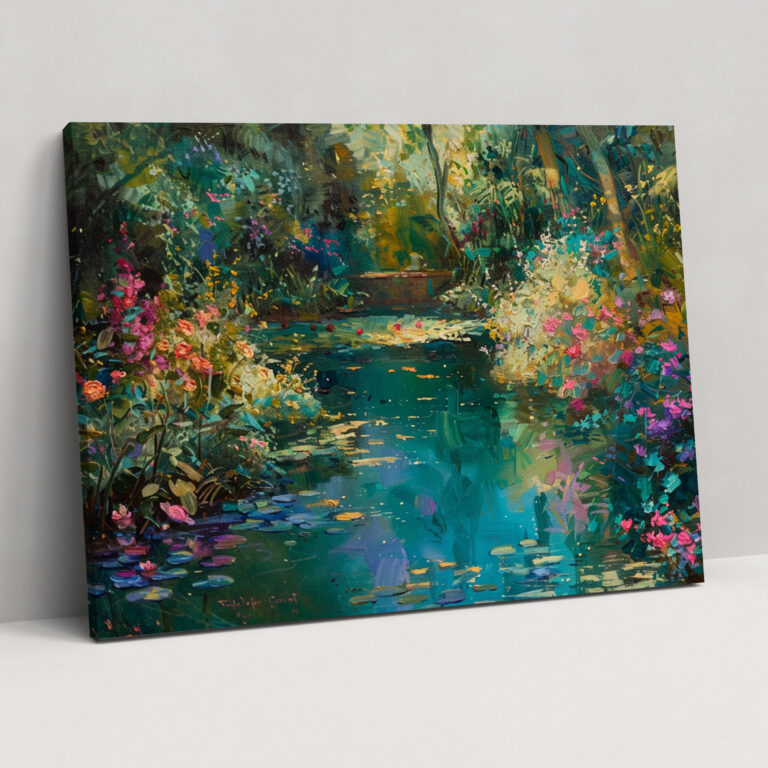 Impressionism Lush Garden Wall Art - Impressionism, Impressionism, Home Decoration, Canvas