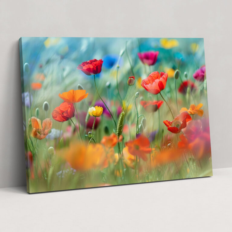 Impressionism Field Of Flowers Canvas Print - Impressionism, Canvas Wall Art, Impressionism, Wall Art