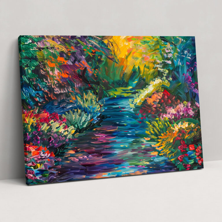 Impressionism Vibrant Garden Wall Decoration - Impressionism, Wall Art, Wall Decoration, Canvas