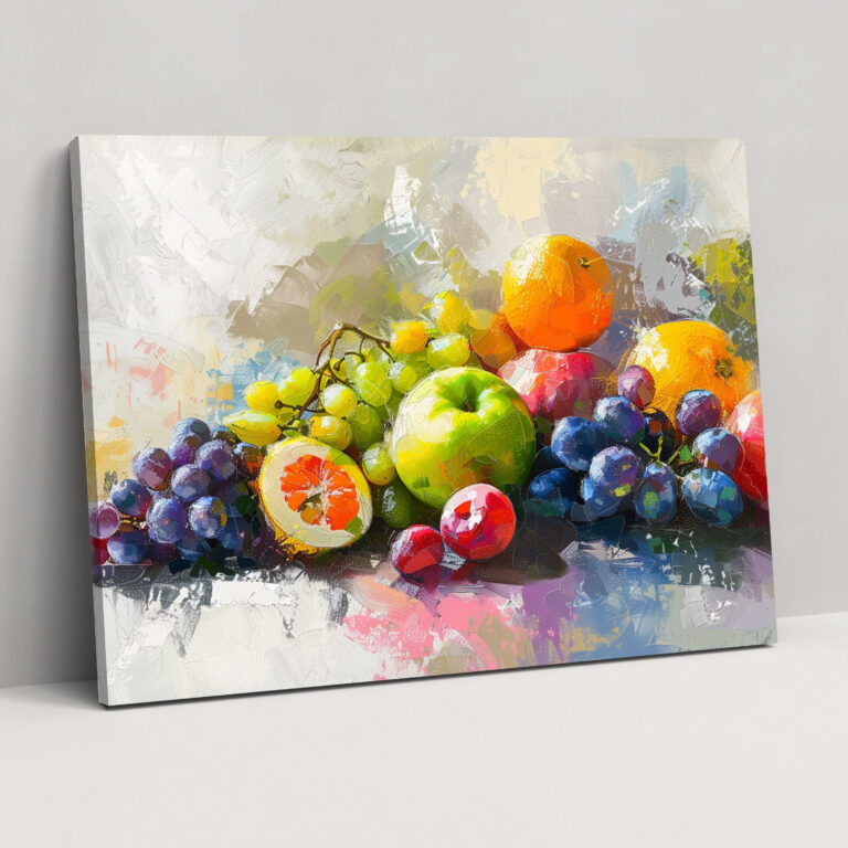 Impressionism Fruits Still Life Canvas Print - Impressionism, Wall Decoration, Canvas, Home Decoration