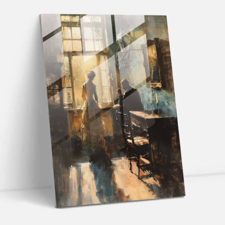 Johannes Vermeer Modern Art Glass Print - Johannes Vermeer, Glass Print, Glass Art, Wall Decoration