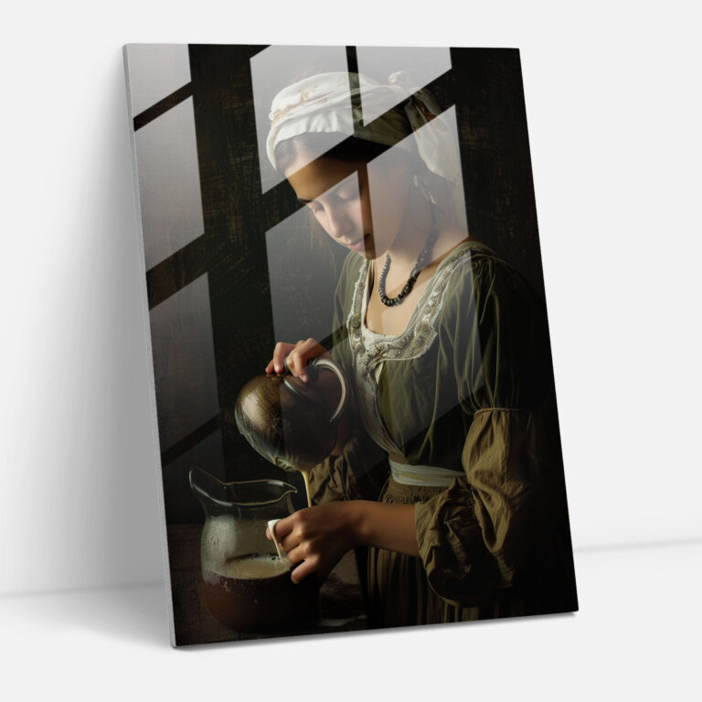 Johannes Vermeer Glass Wall Art - Johannes Vermeer, Wall Decoration, Home Decoration, Johannes Vermeer