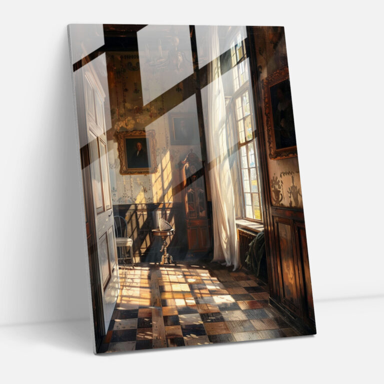 Johannes Vermeer Modern Art Glass Print - Johannes Vermeer, Glass Print, Home Decoration, Glass Art