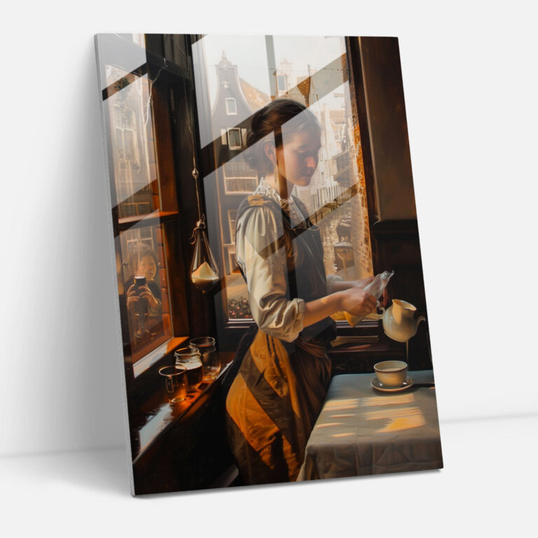 Johannes Vermeer Glass Print Wall Decoration - Johannes Vermeer, Home Decoration, Wall Decoration, Glass Wall Art