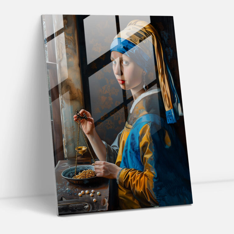 Johannes Vermeer Glass Wall Art - Johannes Vermeer, Home Decoration, Glass Wall Art, Wall Decoration