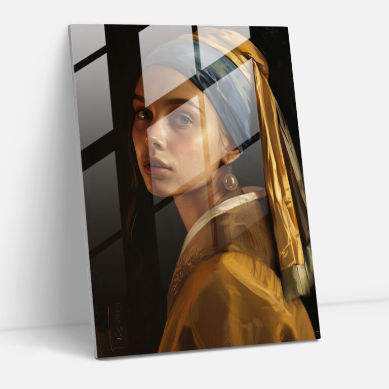 Johannes Vermeer Glass Wall Art - Young Woman With Pearl Earring - Johannes Vermeer, Glass Art, Glass Wall Art, Modern Art