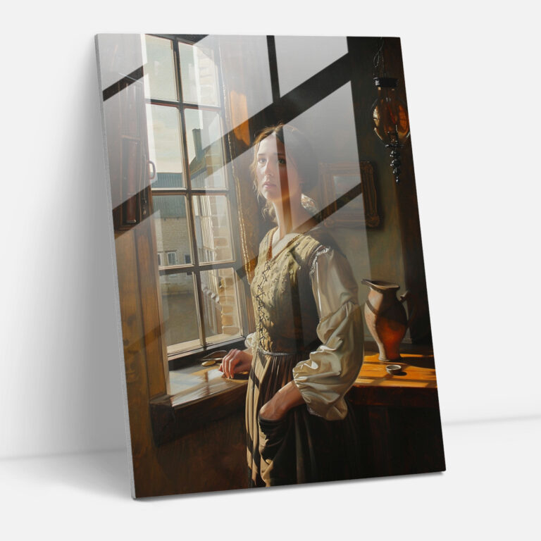 Johannes Vermeer Glass Print Home Decoration - Johannes Vermeer, Glass Art, Modern Art, Johannes Vermeer