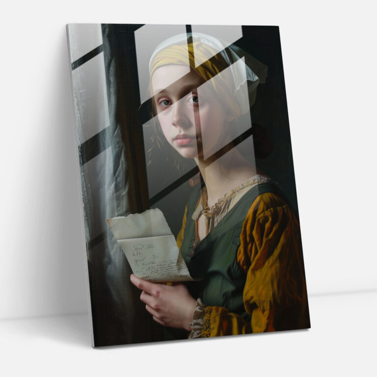 Johannes Vermeer Glass Print Wall Decoration - Johannes Vermeer, Wall Decoration, Johannes Vermeer, Glass Art