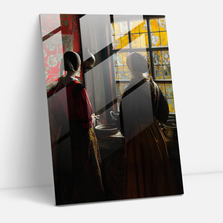 Johannes Vermeer Glass Wall Art Gallery Art - Johannes Vermeer, Johannes Vermeer, Glass Wall Art, Home Decoration