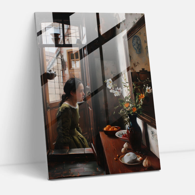 Johannes Vermeer Glass Print Glass Art - Johannes Vermeer, Johannes Vermeer, Glass Print, Glass Art
