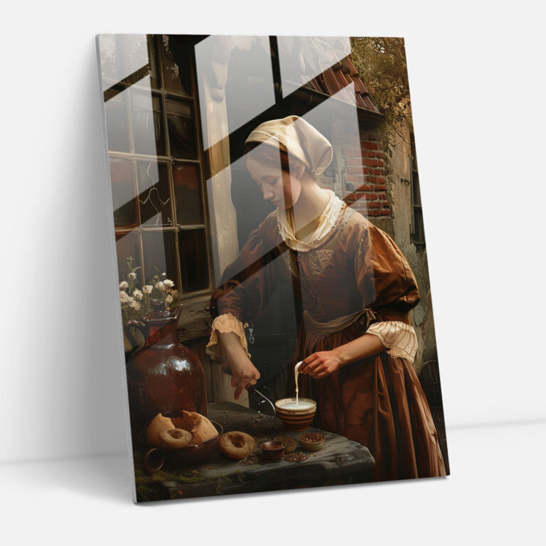 Johannes Vermeer Glass Print - Johannes Vermeer, Modern Art, Wall Decoration, Johannes Vermeer