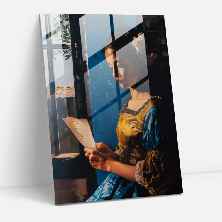 Johannes Vermeer Glass Wall Art - Woman Reading A Letter Glass Print - Johannes Vermeer, Modern Art, Glass Art, Johannes Vermeer
