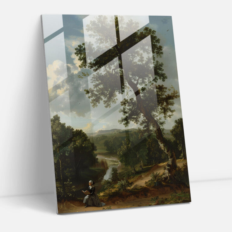 Johannes Vermeer Wall Decoration - Outdoor Landscape Glass Print - Johannes Vermeer, Glass Wall Art, Glass Art, Modern Art
