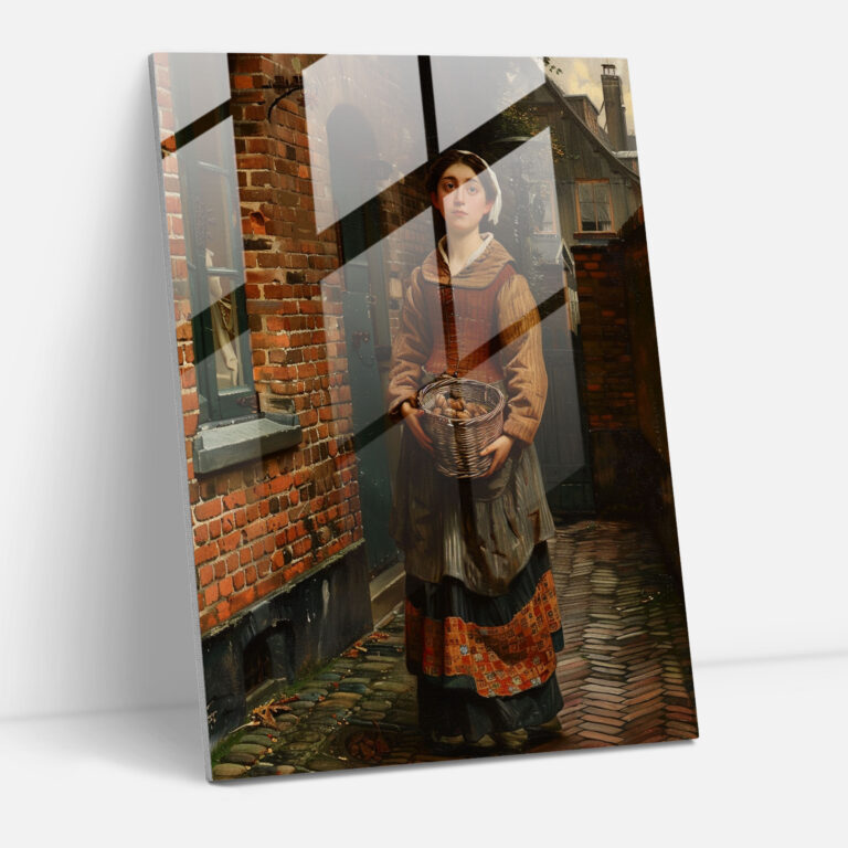 Johannes Vermeer Glass Art - Street Scene Glass Print - Johannes Vermeer, Glass Print, Home Decoration, Johannes Vermeer