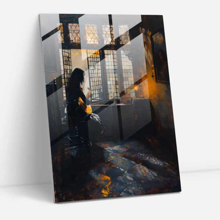 Johannes Vermeer Glass Wall Art - Johannes Vermeer, Wall Decoration, Johannes Vermeer, Musical Instrument