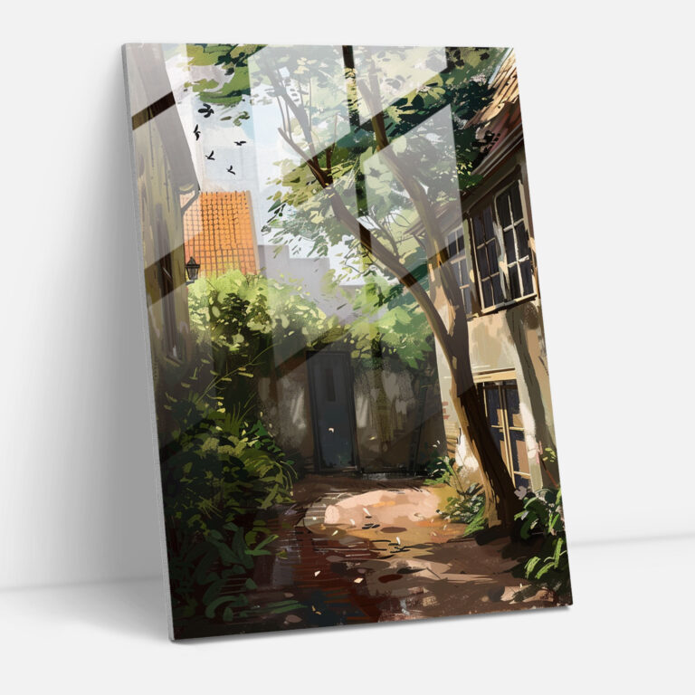 Johannes Vermeer Glass Print - Tranquil Outdoor Scene - Johannes Vermeer, Home Decoration, Wall Decoration, Glass Wall Art