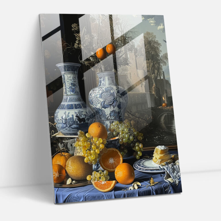 Johannes Vermeer Glass Print - Detailed Still Life - Johannes Vermeer, Johannes Vermeer, Glass Print, Wall Decoration