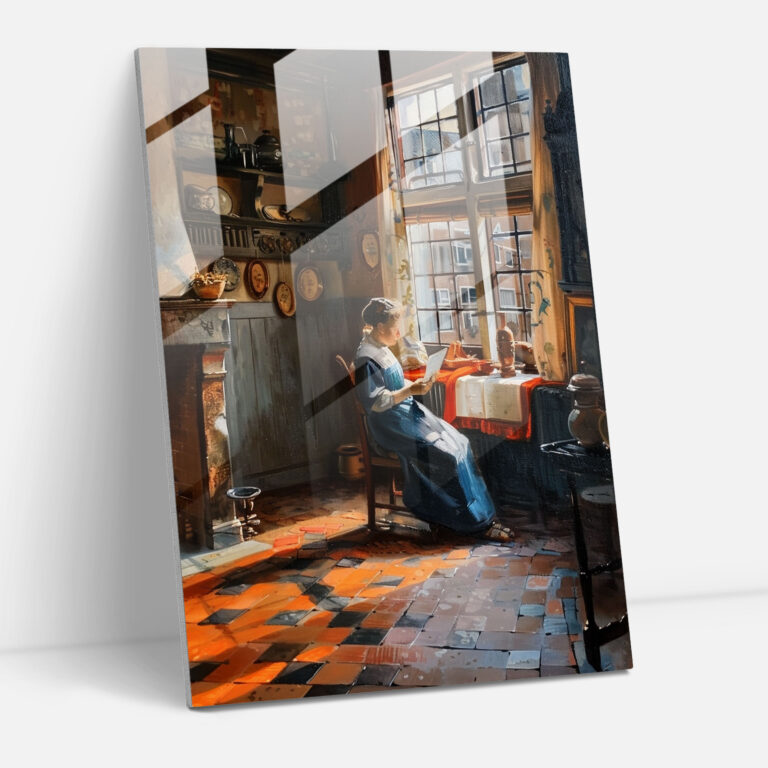 Johannes Vermeer Glass Wall Art - Johannes Vermeer, Glass Print, Johannes Vermeer, Wall Decoration