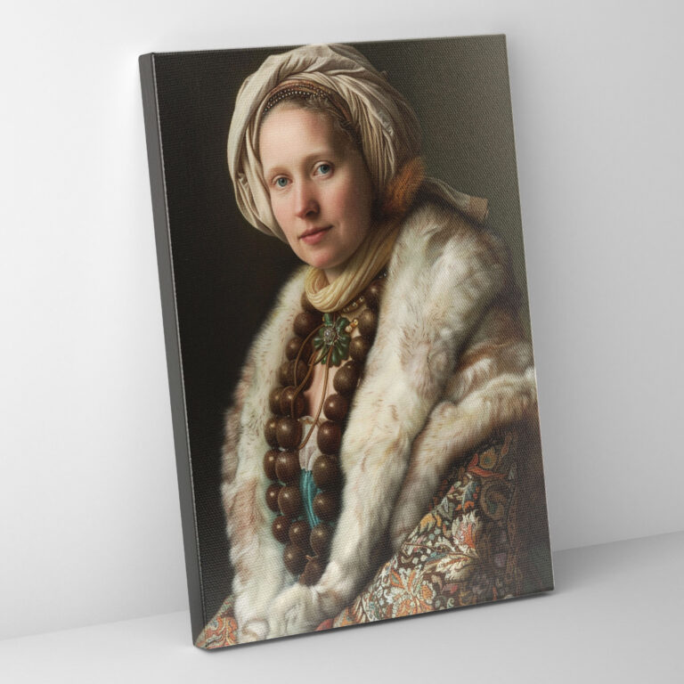 Johannes Vermeer Wall Art - Woman In Fur Coat - Johannes Vermeer, Johannes Vermeer, Canvas, Canvas Wall Art