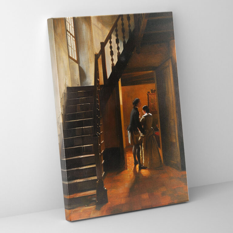 Johannes Vermeer Wall Art - Couple Sharing A Moment - Johannes Vermeer, Home Decoration, Wall Art, Canvas