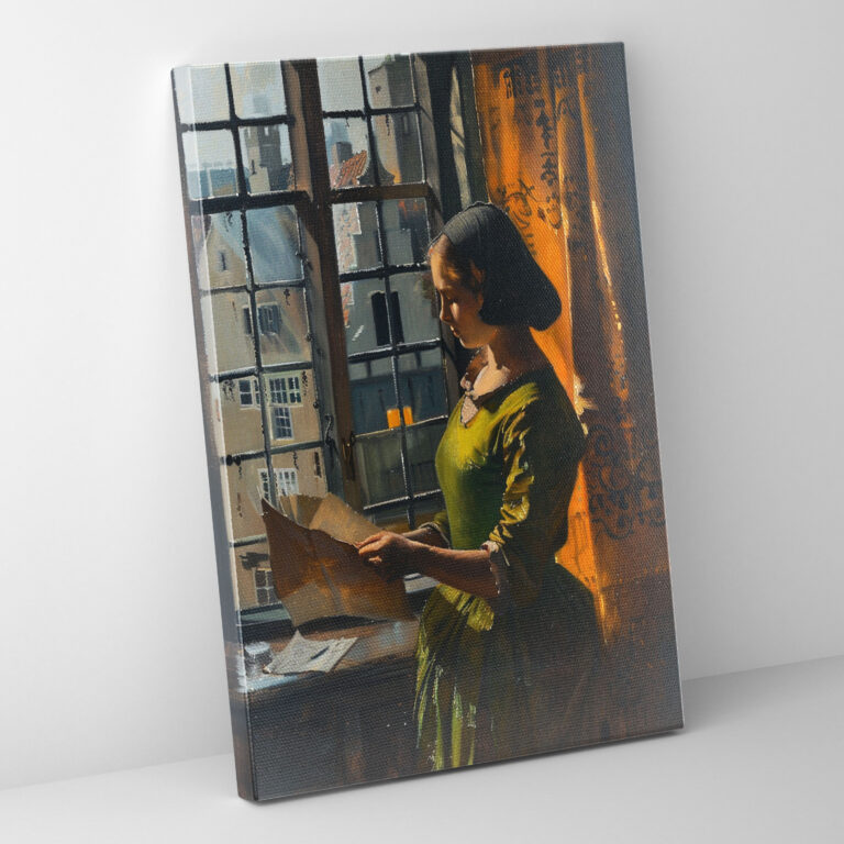 Johannes Vermeer Woman Reading A Letter Canvas Print - Johannes Vermeer, Wall Decoration, Canvas Print, Johannes Vermeer