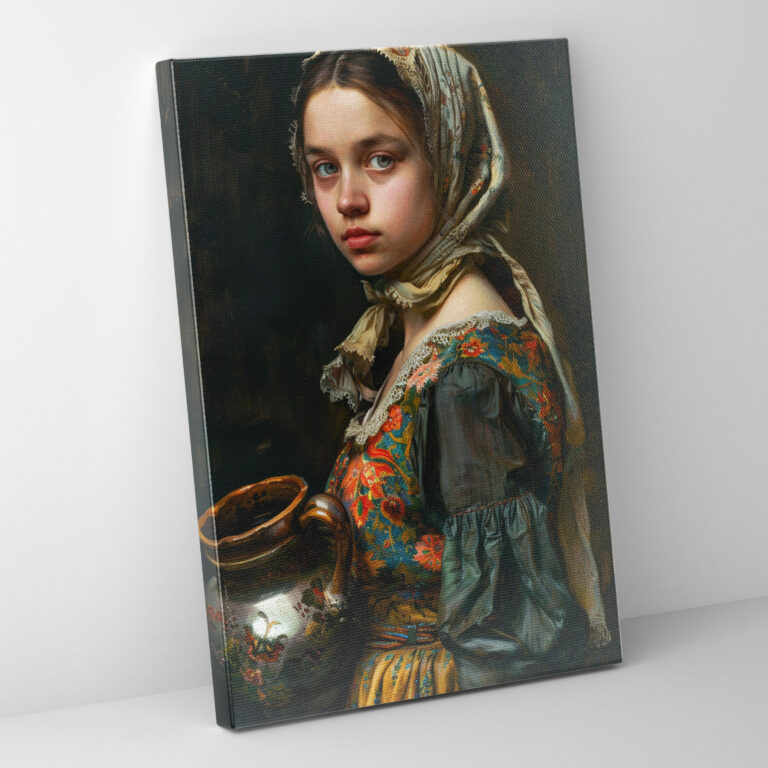 Johannes Vermeer Young Woman With Water Pitcher Wall Art - Johannes Vermeer, Canvas Print, Wall Art, Home Decoration