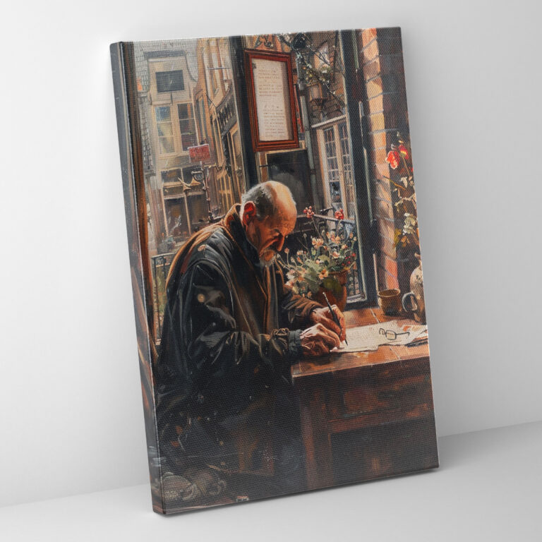 Johannes Vermeer Man Writing A Letter Wall Art - Johannes Vermeer, Wall Art, Canvas, Canvas Print