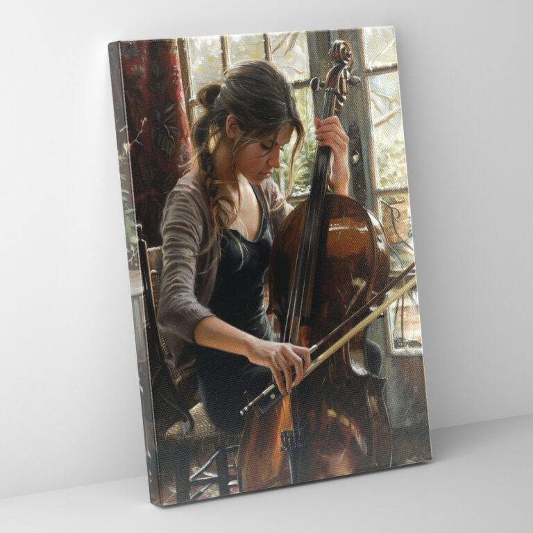 Johannes Vermeer Woman Playing Music Canvas Print - Johannes Vermeer, Wall Art, Home Decoration, Canvas Print