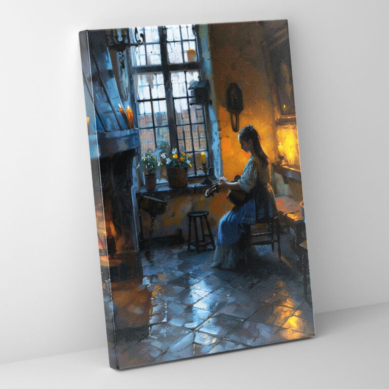 Johannes Vermeer Canvas Print - Woman Playing Musical Instrument - Johannes Vermeer, Canvas, Wall Decoration, Wall Art