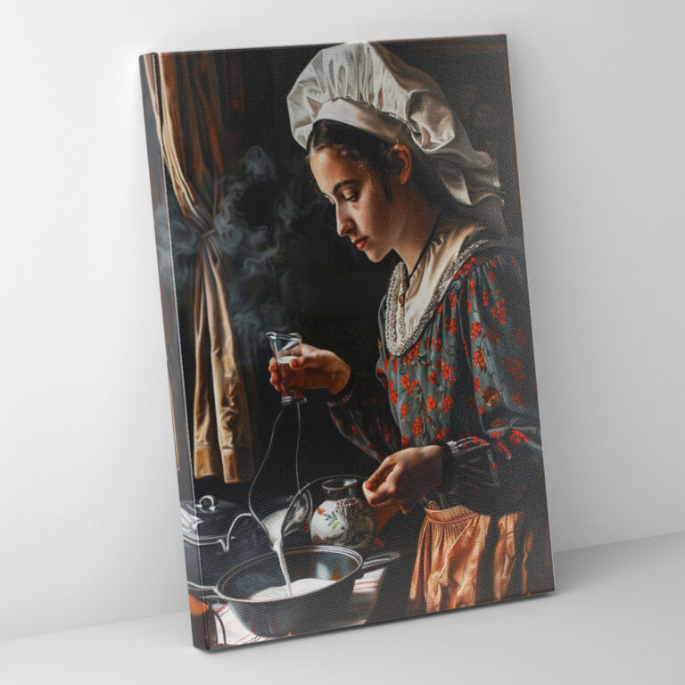 Johannes Vermeer Canvas Print - Woman Pouring Milk - Johannes Vermeer, Wall Decoration, Canvas, Home Decoration