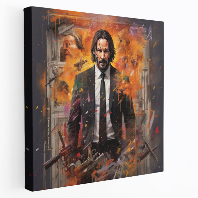 John Wick Collage Canvas Print - John Wick, Canvas Wall Art, Excitement, Fans