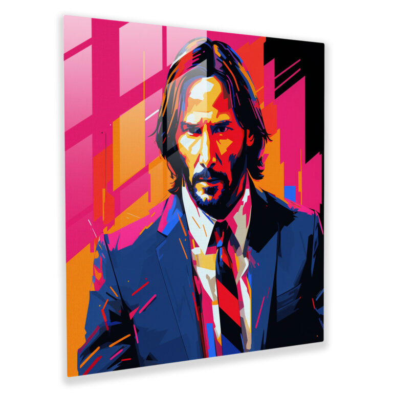 Pop Art John Wick Glass Print - John Wick, John Wick, Modern Art, Home Decoration