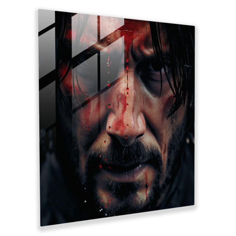 John Wick Glass Print - John Wick, Modern Art, Glass Print, Visually Striking