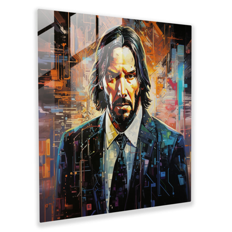 John Wick Glass Print - John Wick, Glass Art, Sleek, Modern Design